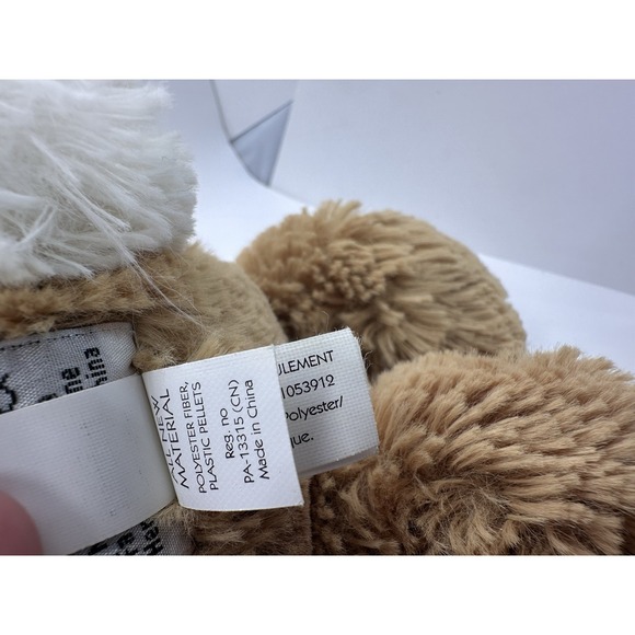 Jellycat Bashful Wriggle Bunny Plush Medium 2016 Rabbit Tan & Cream Shaggy Fur - Picture 12 of 14